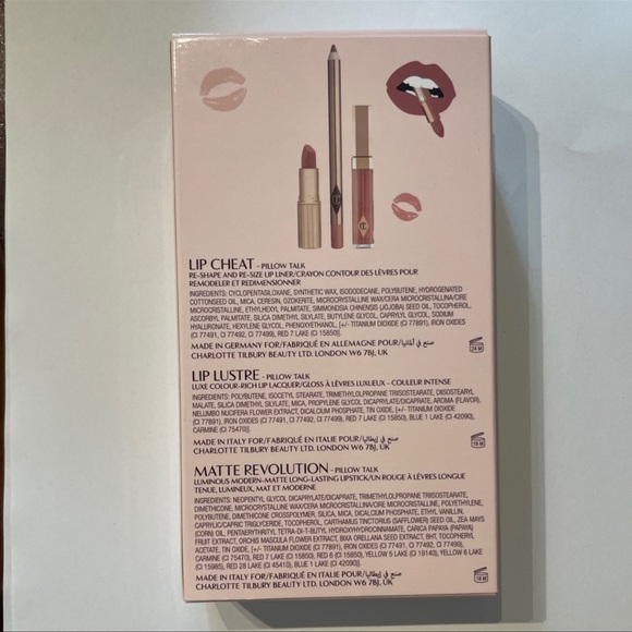 NEW Charlotte Tilbury Pillow Talk (Luscious) Lip Kit Trio - Picture 7 of 8